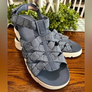 Ryka Blissful Sport Sandals Women's‎ 10M Blue Adjustable Straps A208